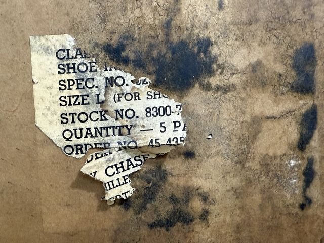 Original WWII US Army Air Force Electric Shoe Inserts, 1 BOX OF 5 Pairs Each — image 3