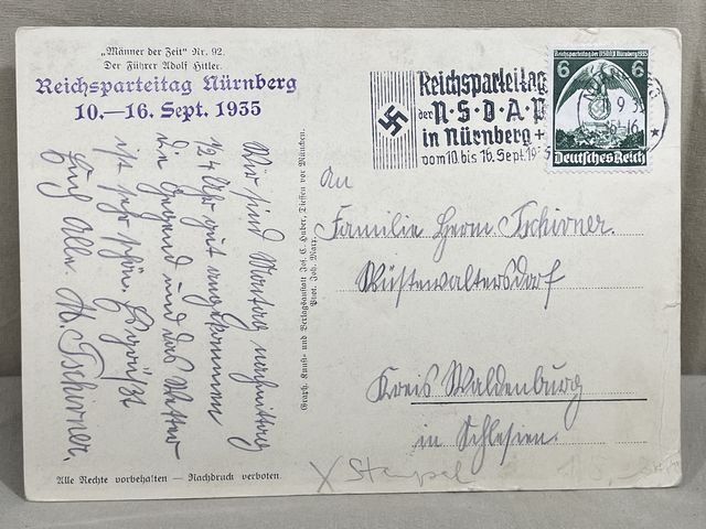 Original Nazi Era German Personality Postcard, HITLER! — image 2