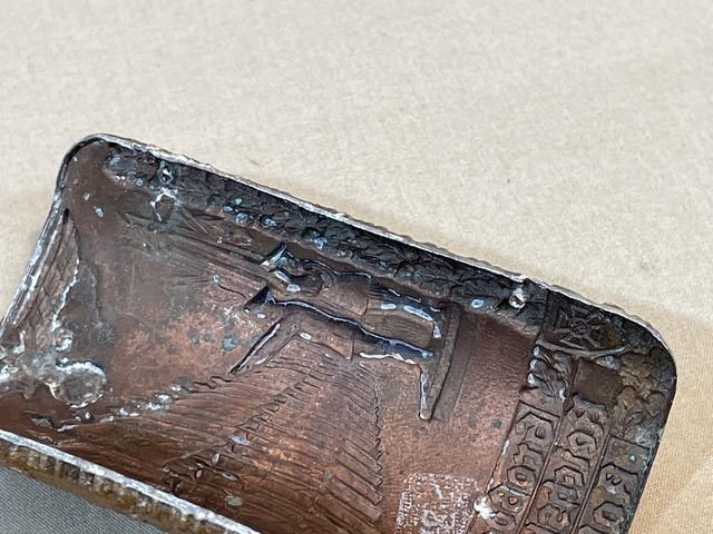 Original Nazi Era German NS-RKB Metal Flag Pole Emblem — image 11