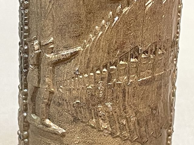 Original Nazi Era German NS-RKB Metal Flag Pole Emblem — image 3