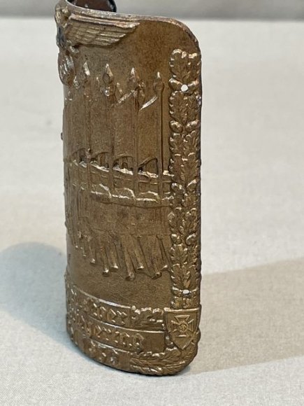 Original Nazi Era German NS-RKB Metal Flag Pole Emblem — image 8