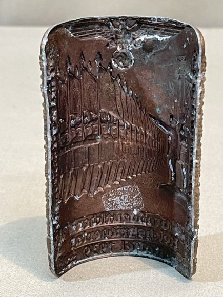 Original Nazi Era German NS-RKB Metal Flag Pole Emblem — image 9