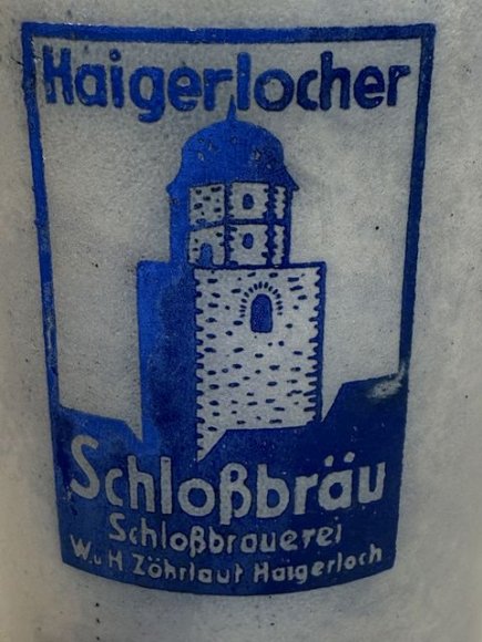 Original WWII or Pre-War German Haigerlocher Schloþbr‰u Beer Stein — image 2