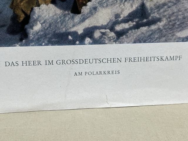 Original WWII German Military Themed Color Print, ON THE POLAR CIRCLE — image 5