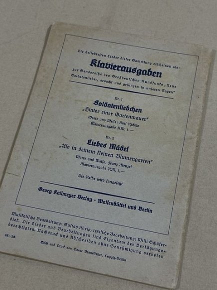 Original WWII German Soldiers Song Book, Das Lied der Front — image 3