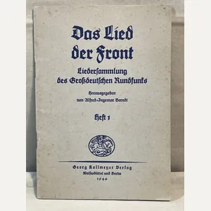 Original WWII German Soldiers Song Book, Das Lied der Front