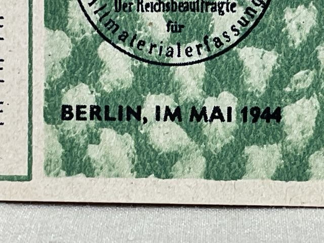 Original WWII German Clothing Donation Form, SPENDENSCHEIN — image 4