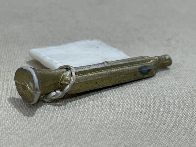 Original Nazi Era German WHW Donation Hitler Youth Trumpet w/Banner — image 3