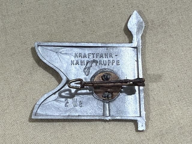 Original WWII German Flag Tinnie, KRAFTFAHRKAMPFTRUPPE — image 2