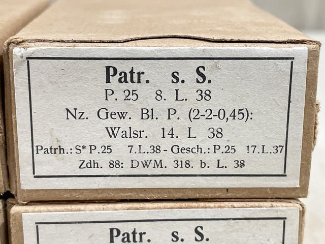 Original WWII German Cardboard 8mm Ammunition Boxes, Set of 4 — image 3