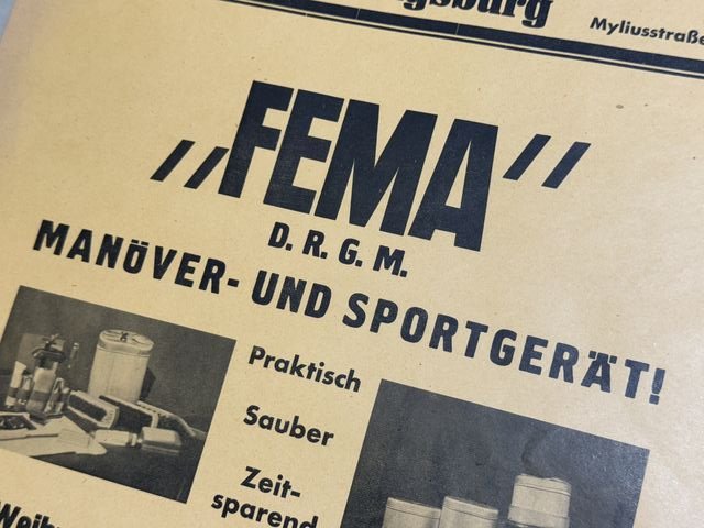 Original Pre-WWII German FEMA Advertisement Poster — image 2