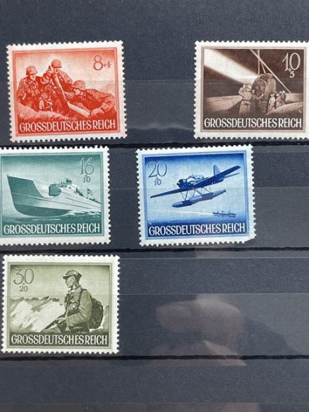 Original Nazi Era German Postage Stamp Set — image 12