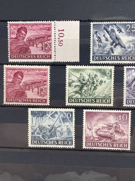 Original Nazi Era German Postage Stamp Set — image 13
