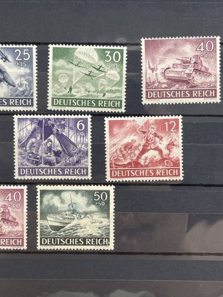Original Nazi Era German Postage Stamp Set — image 14