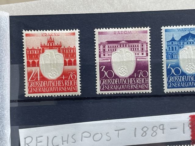 Original Nazi Era German Postage Stamp Set — image 2