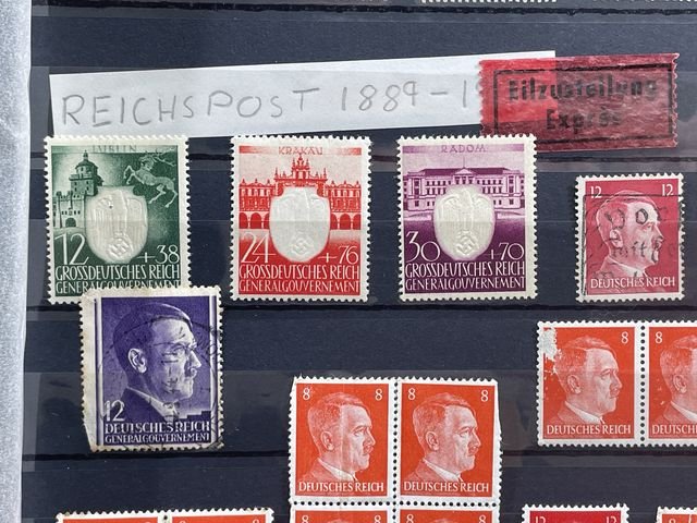 Original Nazi Era German Postage Stamp Set — image 4