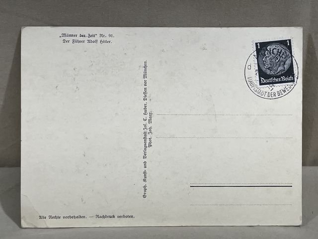 Original Nazi Era German Personality Postcard, HITLER! — image 2