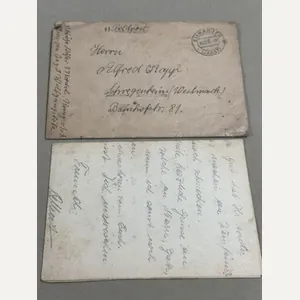 Original WWII German Letter/Envelope Combination, SS-Feldpost