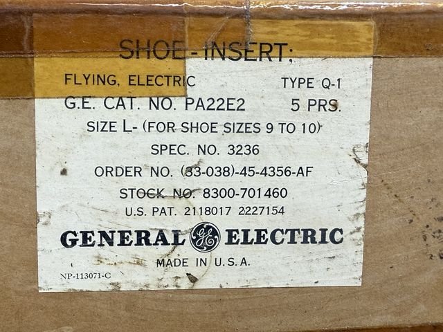 Original WWII US Army Air Force Electric Shoe Inserts, BOX OF 5 Pair — image 3
