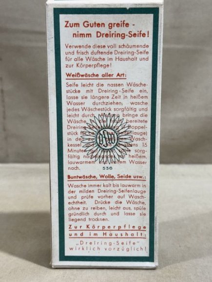 Original WWII Era German Boxed Soap, Three Ring Brand — image 5