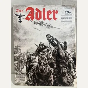 Original WWII German Luftwaffe Magazine Der Adler, December 1941