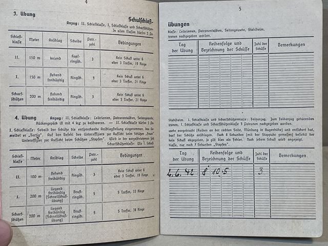 Original WWII German Soldier's Schießbuch (Shooting Book) for Rifle/Carbine — image 5