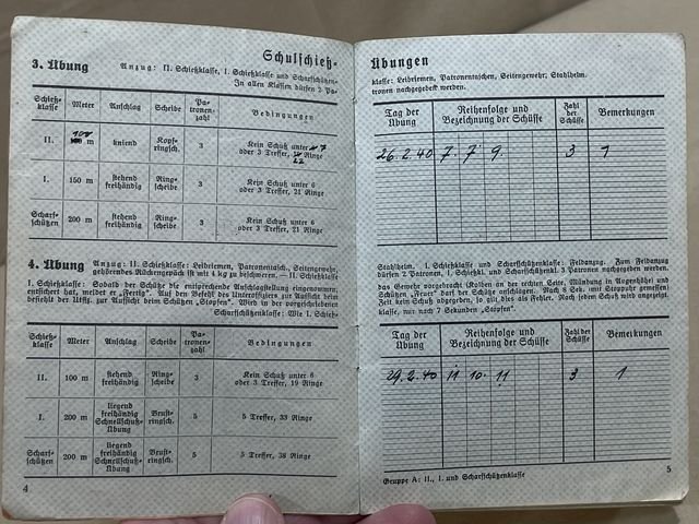 Original WWII German Soldier's Schießbuch (Shooting Book) for Rifle/Carbine — image 5