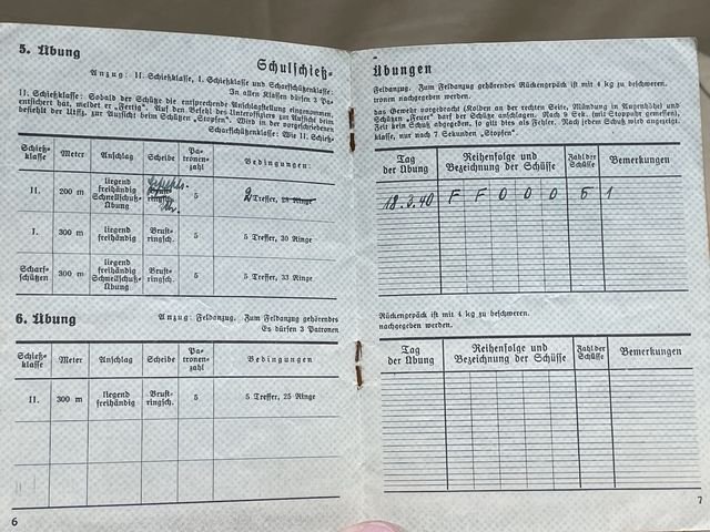 Original WWII German Soldier's Schießbuch (Shooting Book) for Rifle/Carbine — image 6