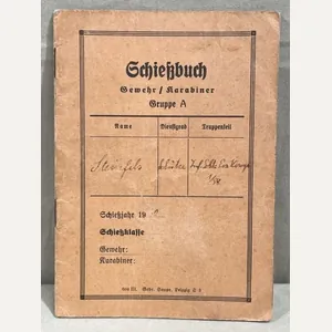 Original WWII German Soldier's Schießbuch (Shooting Book) for Rifle/Carbine