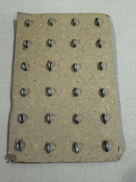 Original WWII German Card of 19mm Pebbled Buttons, Silver — image 7