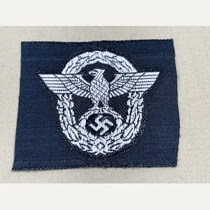 Original WWII German Panzer Police M43/Overseas Cap Insignia