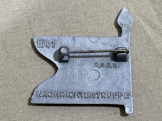 Original WWII German Flag Tinnie, NACHRICHTENTRUPPE — image 2