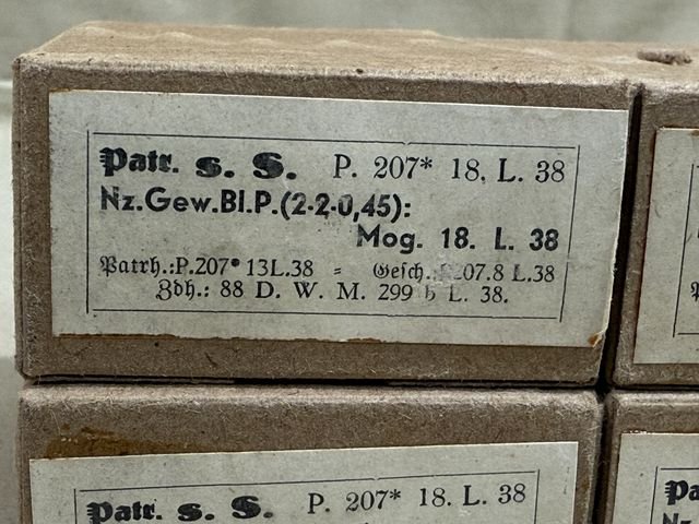 Original WWII German Cardboard 8mm Ammunition Boxes, Set of 4 — image 3