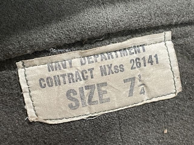Original WWII US NAVY Winter Hat, Size 7.25 — image 10