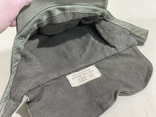 Original WWII US NAVY Winter Hat, Size 7.25 — image 9