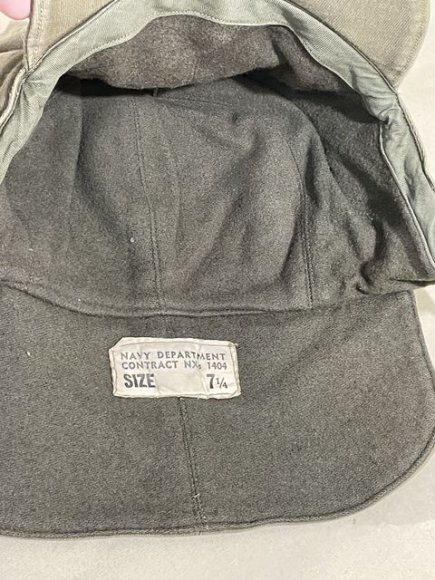 Original WWII US NAVY Winter Hat, Size 7.25 — image 10