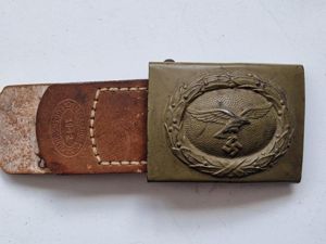 Luftwaffe Tropical Steel Buckle with Fob 1942 and Capture information