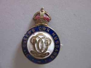 Queens Own Hussars Badge