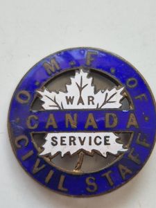 Canada Ww1 War Service Badge