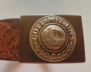 Prussian Ww1 Belt and Buckle with Fob 1914