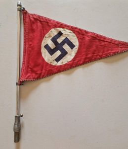 Nazi Car Pennant with Pole