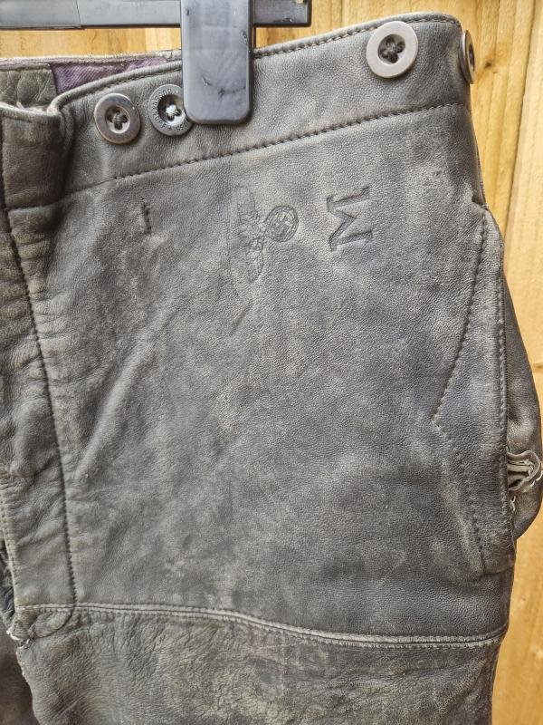 Kriegsmarine Black Leather Trousers — image 2