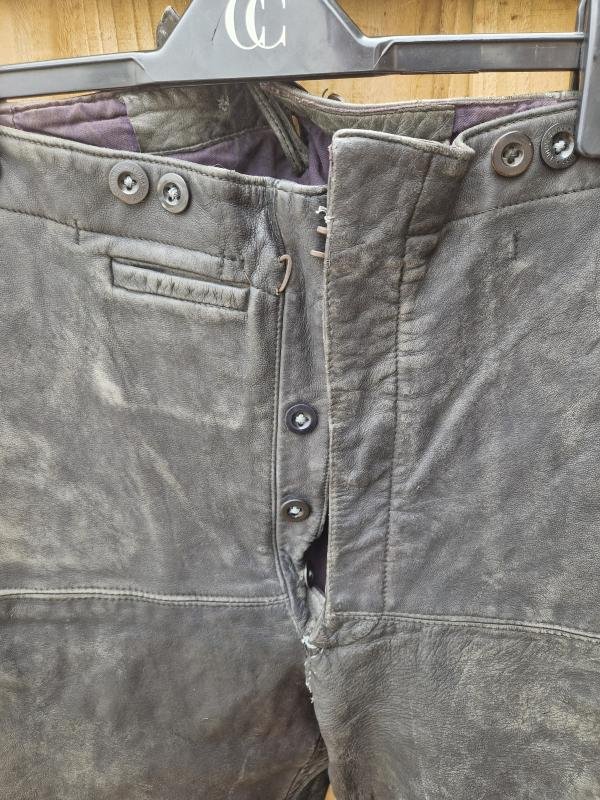 Kriegsmarine Black Leather Trousers — image 3