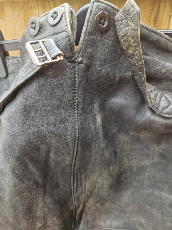 Kriegsmarine Black Leather Trousers — image 5