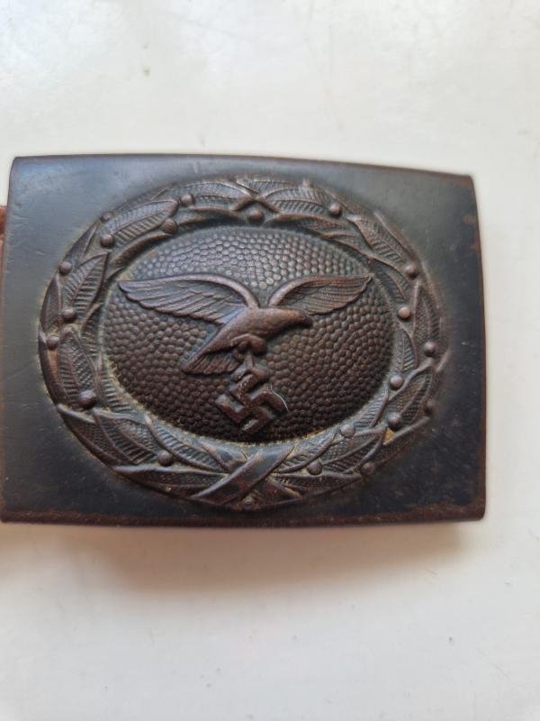 Luftwaffe Steel Buckle With 1940 Dated Fob — image 2