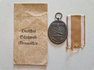 West Wall Medal with Issue Pack.