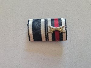 EK2 1914 and 14-18 Cross Ribbon Bar