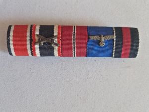 Iron Cross 2nd Class 1939 5 Place Ribbon Bar