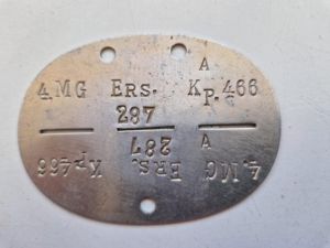 German Army Mg Unit Dog Tag