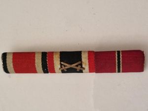 Iron Cross 2nd Class 1939 3 Place Ribbon Bar